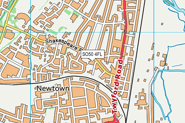 SO50 4FL map - OS VectorMap District (Ordnance Survey)