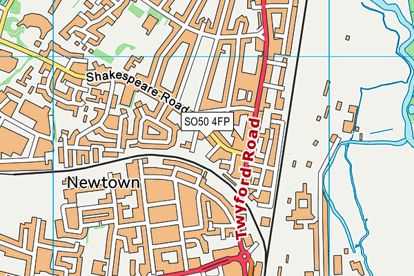 SO50 4FP map - OS VectorMap District (Ordnance Survey)