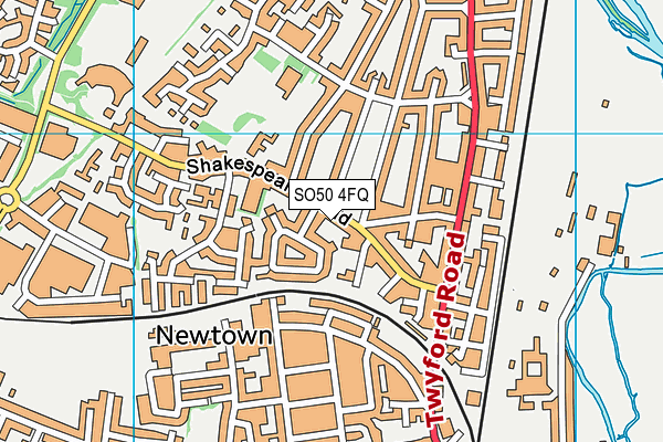 SO50 4FQ map - OS VectorMap District (Ordnance Survey)