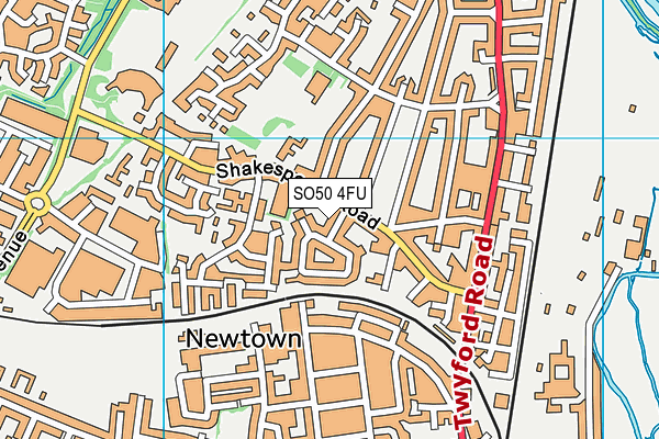 SO50 4FU map - OS VectorMap District (Ordnance Survey)