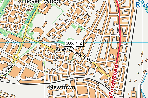 Crestwood Community School map (SO50 4FZ) - OS VectorMap District (Ordnance Survey)