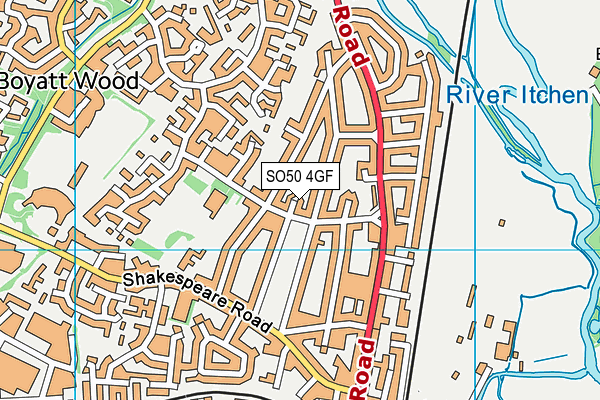 SO50 4GF map - OS VectorMap District (Ordnance Survey)