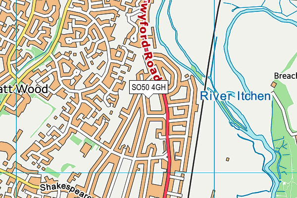 SO50 4GH map - OS VectorMap District (Ordnance Survey)