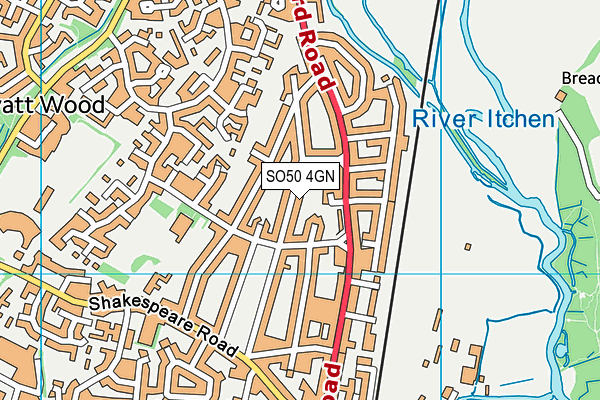 SO50 4GN map - OS VectorMap District (Ordnance Survey)