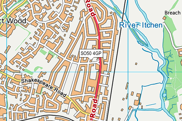 SO50 4GP map - OS VectorMap District (Ordnance Survey)