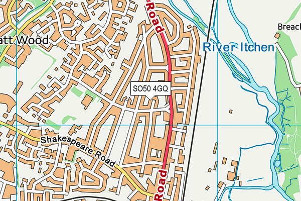 SO50 4GQ map - OS VectorMap District (Ordnance Survey)