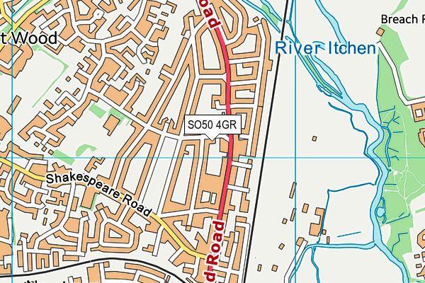SO50 4GR map - OS VectorMap District (Ordnance Survey)