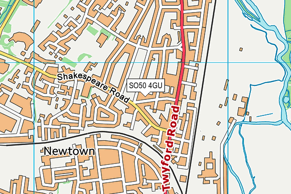 SO50 4GU map - OS VectorMap District (Ordnance Survey)