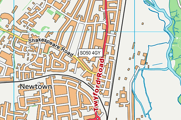 SO50 4GY map - OS VectorMap District (Ordnance Survey)