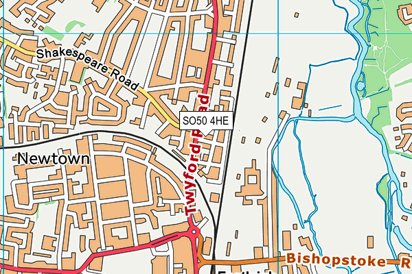 SO50 4HE map - OS VectorMap District (Ordnance Survey)