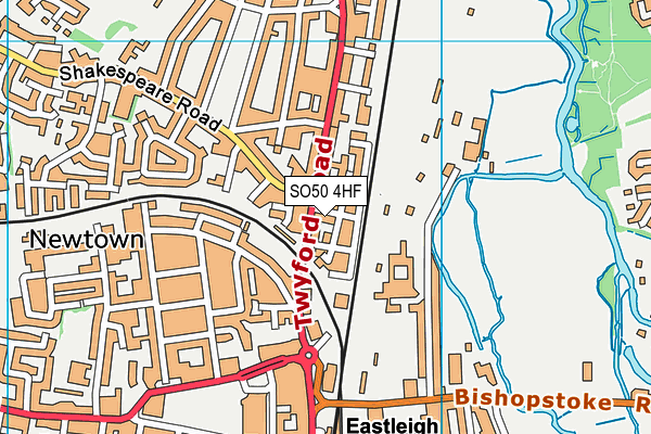 SO50 4HF map - OS VectorMap District (Ordnance Survey)