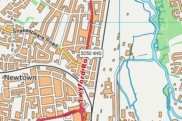 SO50 4HG map - OS VectorMap District (Ordnance Survey)