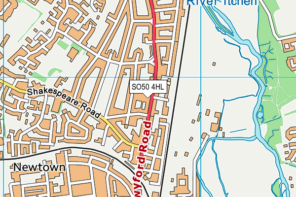 SO50 4HL map - OS VectorMap District (Ordnance Survey)