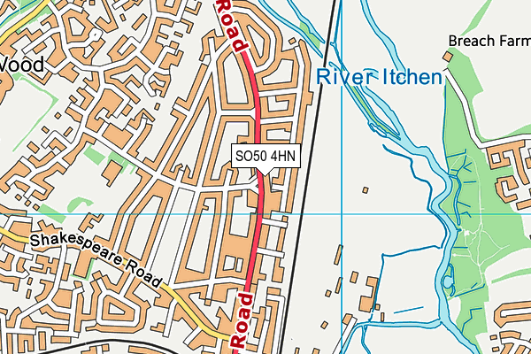 SO50 4HN map - OS VectorMap District (Ordnance Survey)