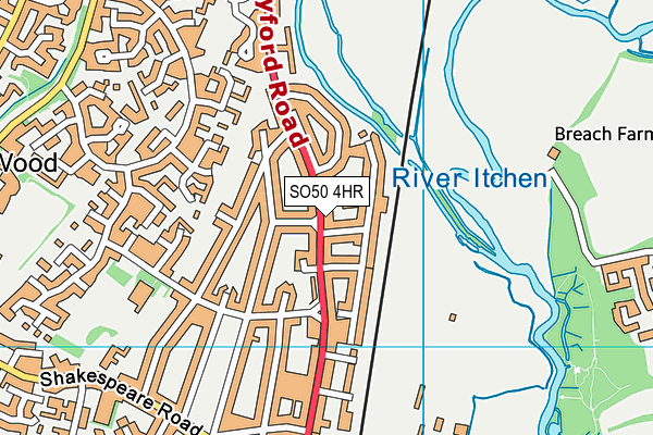 SO50 4HR map - OS VectorMap District (Ordnance Survey)