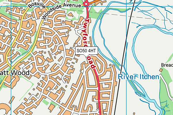 SO50 4HT map - OS VectorMap District (Ordnance Survey)