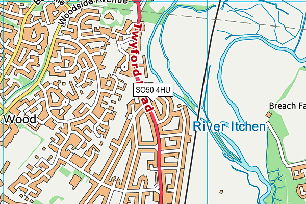 SO50 4HU map - OS VectorMap District (Ordnance Survey)