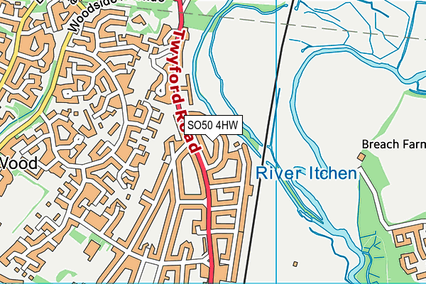 SO50 4HW map - OS VectorMap District (Ordnance Survey)