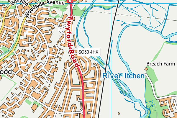 SO50 4HX map - OS VectorMap District (Ordnance Survey)