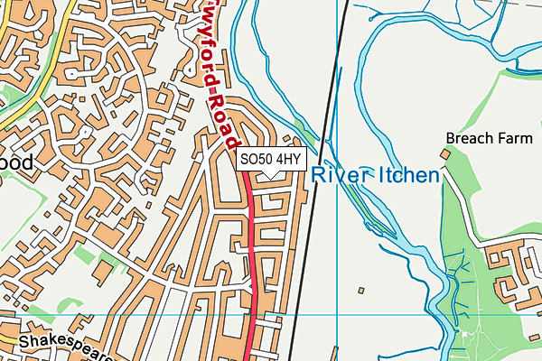SO50 4HY map - OS VectorMap District (Ordnance Survey)