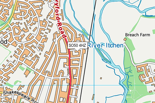 SO50 4HZ map - OS VectorMap District (Ordnance Survey)