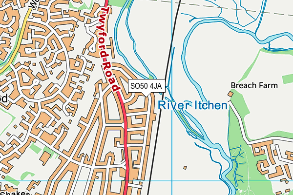 SO50 4JA map - OS VectorMap District (Ordnance Survey)