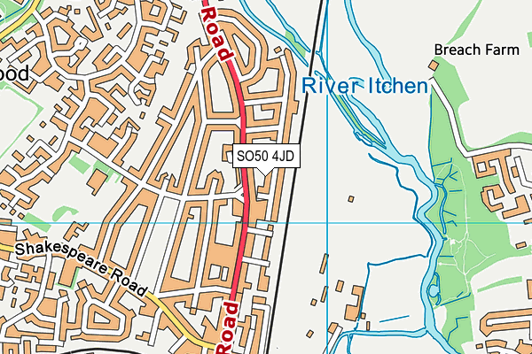 SO50 4JD map - OS VectorMap District (Ordnance Survey)