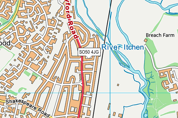 SO50 4JG map - OS VectorMap District (Ordnance Survey)