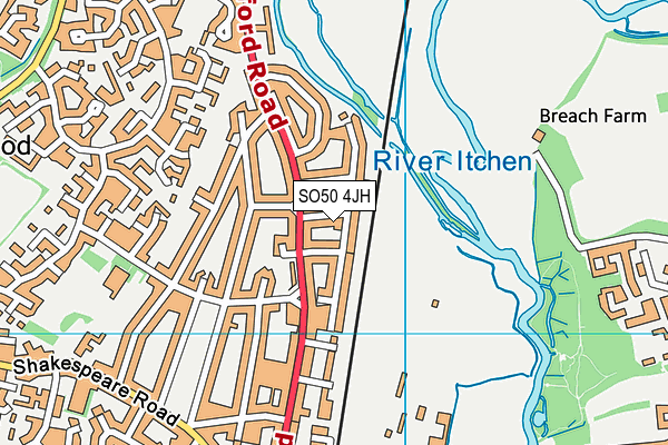 SO50 4JH map - OS VectorMap District (Ordnance Survey)