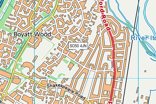 SO50 4JN map - OS VectorMap District (Ordnance Survey)