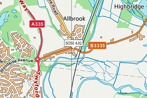 SO50 4JQ map - OS VectorMap District (Ordnance Survey)