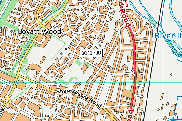 SO50 4JU map - OS VectorMap District (Ordnance Survey)