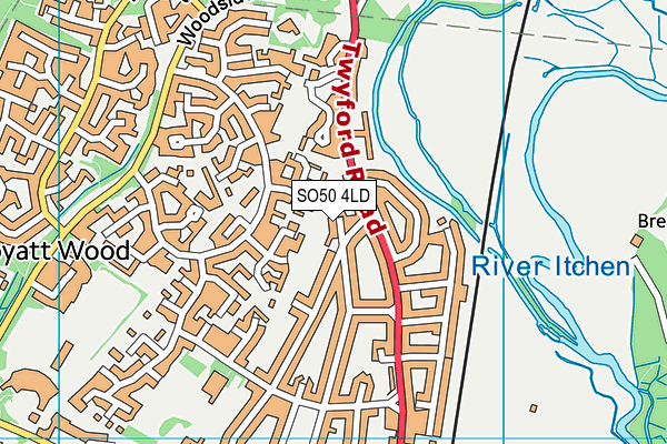 SO50 4LD map - OS VectorMap District (Ordnance Survey)