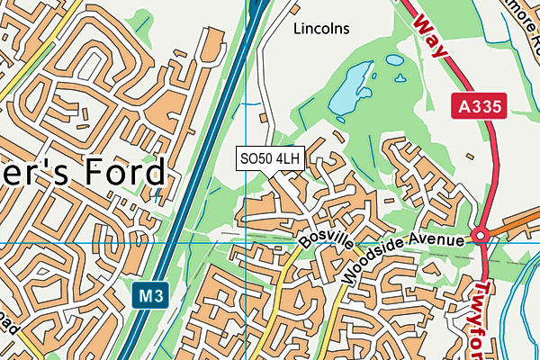 SO50 4LH map - OS VectorMap District (Ordnance Survey)