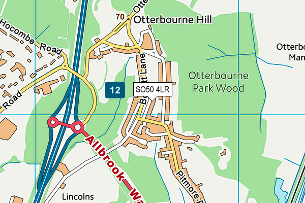 SO50 4LR map - OS VectorMap District (Ordnance Survey)