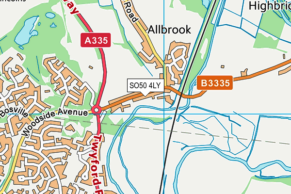 SO50 4LY map - OS VectorMap District (Ordnance Survey)