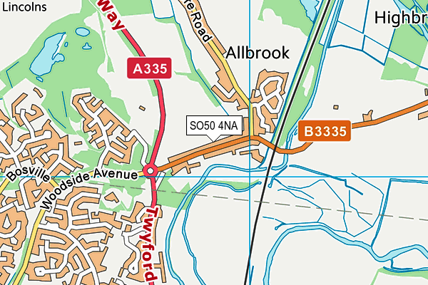 SO50 4NA map - OS VectorMap District (Ordnance Survey)