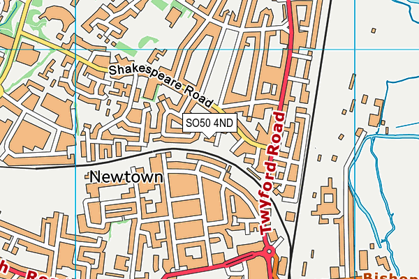 SO50 4ND map - OS VectorMap District (Ordnance Survey)