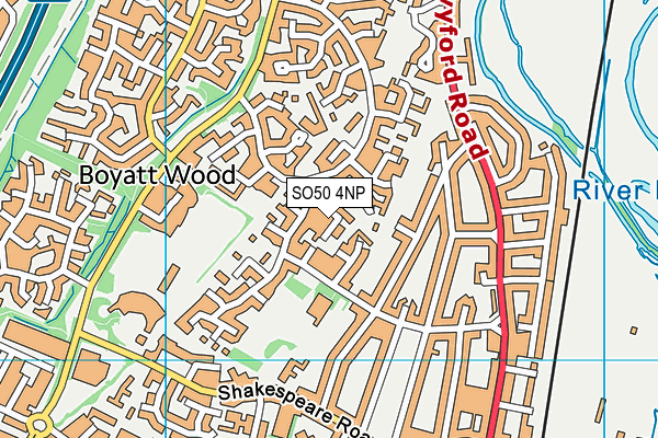 SO50 4NP map - OS VectorMap District (Ordnance Survey)