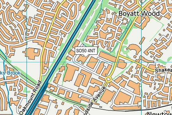SO50 4NT map - OS VectorMap District (Ordnance Survey)