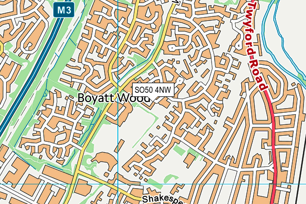 SO50 4NW map - OS VectorMap District (Ordnance Survey)