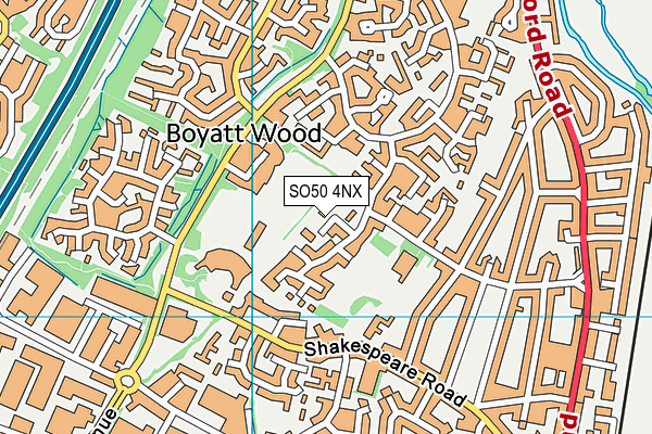 SO50 4NX map - OS VectorMap District (Ordnance Survey)