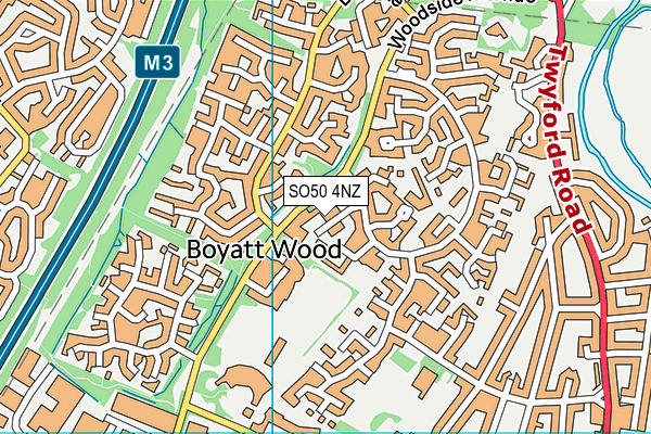 SO50 4NZ map - OS VectorMap District (Ordnance Survey)