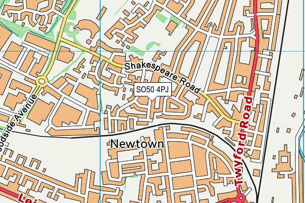 SO50 4PJ map - OS VectorMap District (Ordnance Survey)