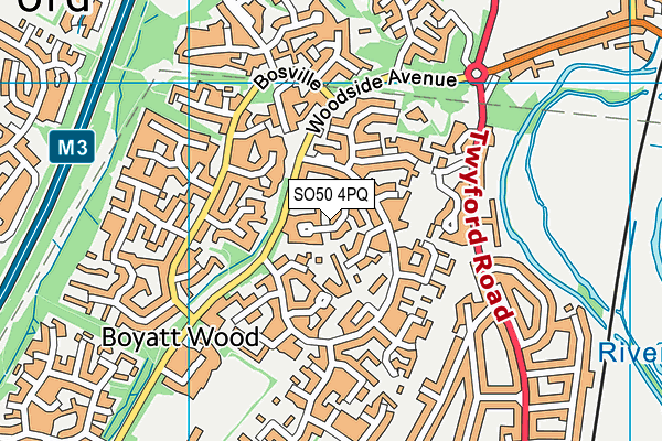 SO50 4PQ map - OS VectorMap District (Ordnance Survey)