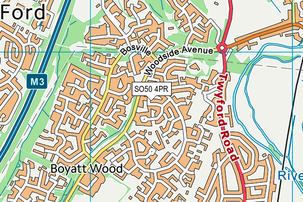 SO50 4PR map - OS VectorMap District (Ordnance Survey)