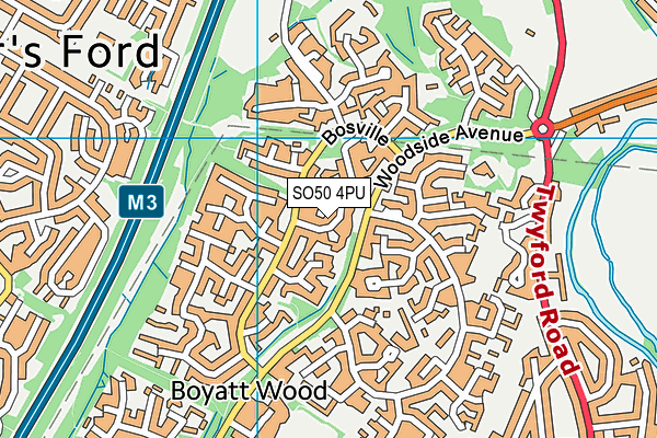 SO50 4PU map - OS VectorMap District (Ordnance Survey)