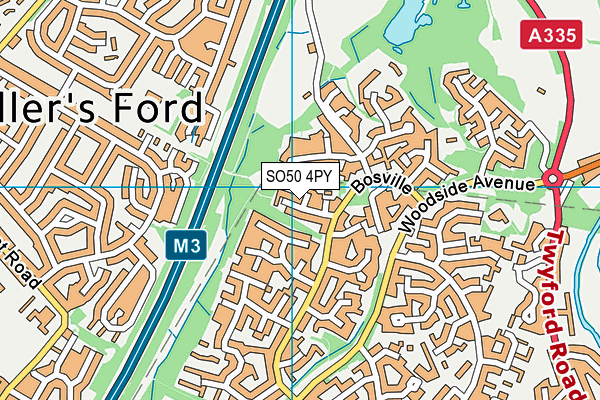 SO50 4PY map - OS VectorMap District (Ordnance Survey)