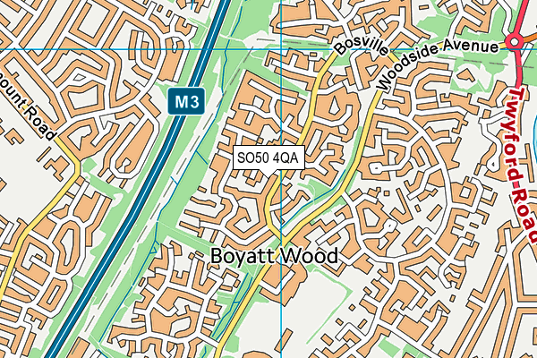 SO50 4QA map - OS VectorMap District (Ordnance Survey)