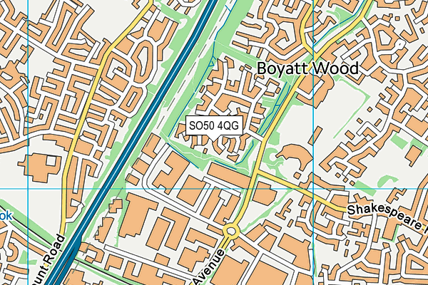 SO50 4QG map - OS VectorMap District (Ordnance Survey)